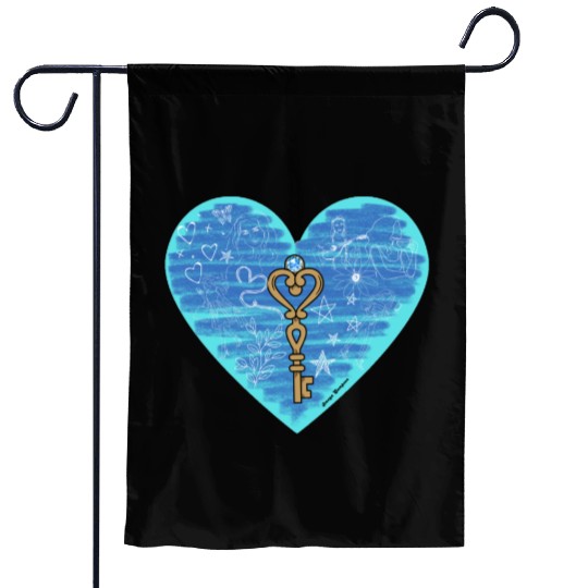 Girlhood in light blue Garden Flags