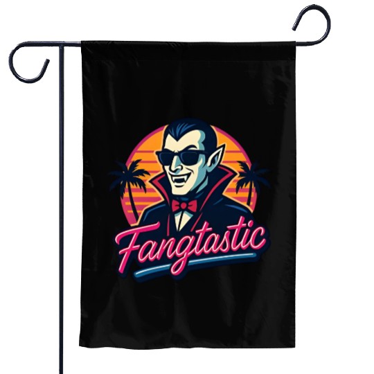 Fangtastic – Retro Vampire Neon Style Garden Flags