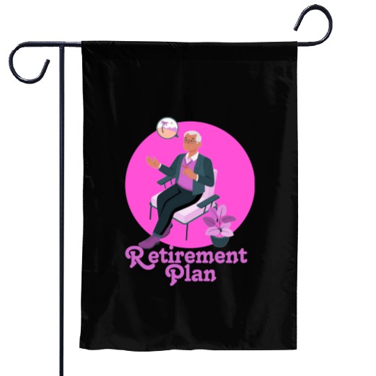 Retirement Planning Illustration Garden Flags