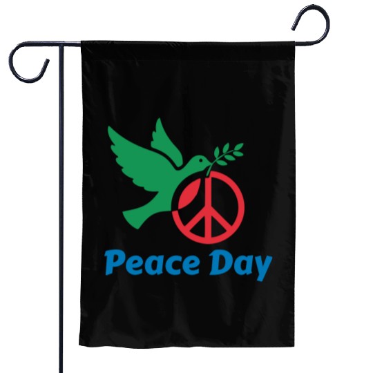 Peace Day Dove with Olive Branch Garden Flags