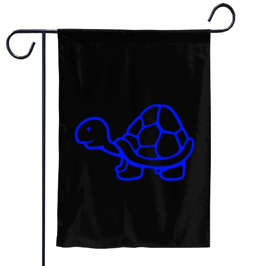 Turtle with long neck smiles happily and cheerful Garden Flags