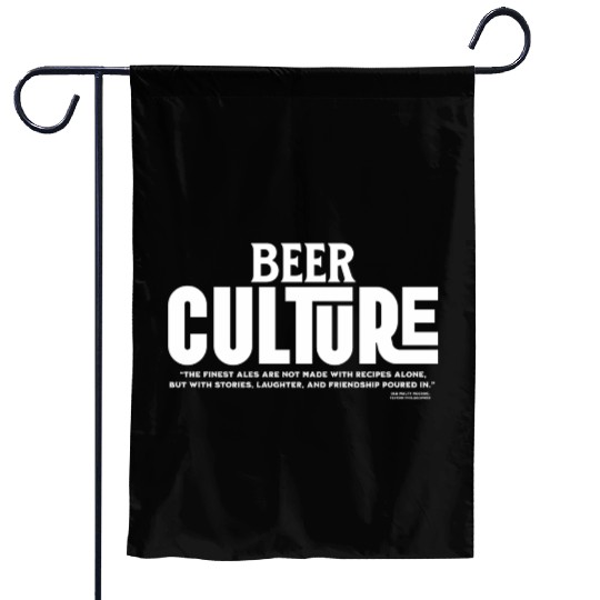 Beer Culture Typography Design Garden Flags