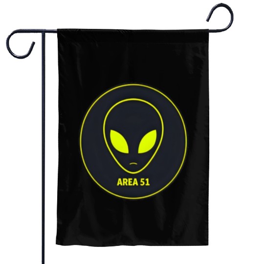 Area 51 Alien Logo Garden Flags