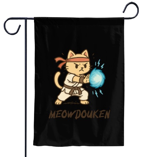 Meowdouken Street Fighter Garden Flags