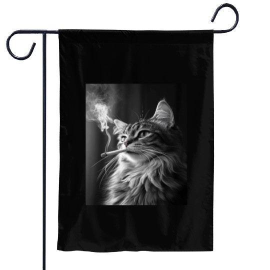 I Love Cats Smoking Meme Funny Humor Garden Flags