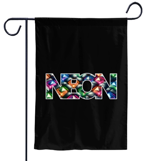 Gemstone Deluxe Neon Logo Garden Flags