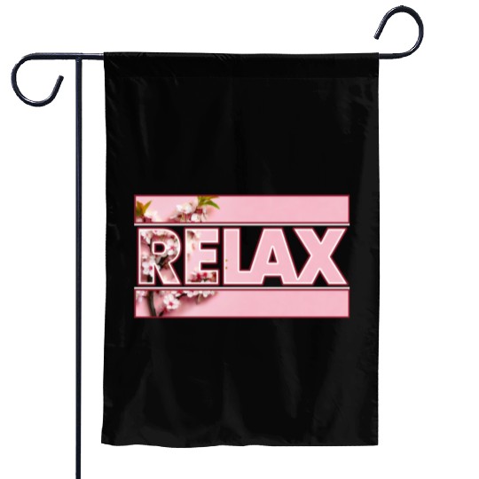 Cherry Blossom Relax Logo Garden Flags