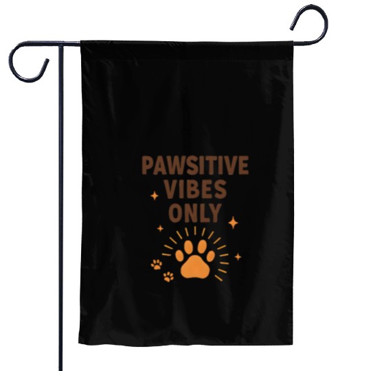 Pawsitive Vibes Only Animal Print Garden Flags
