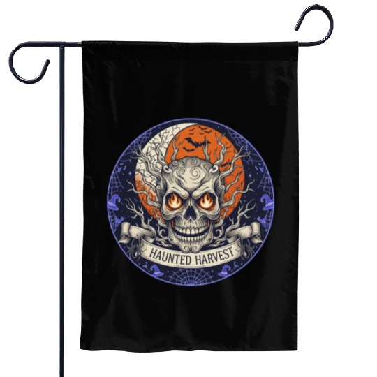 Haunted Harvest Halloween Design Garden Flags