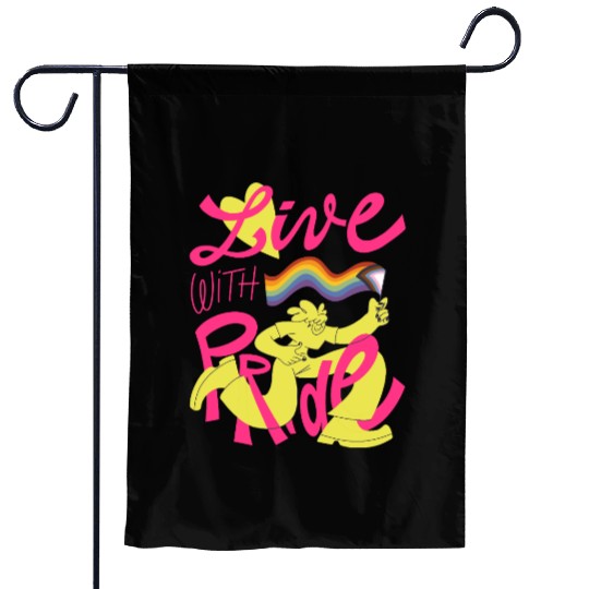 Live with Pride - LGBTQ+ Statement Garden Flags
