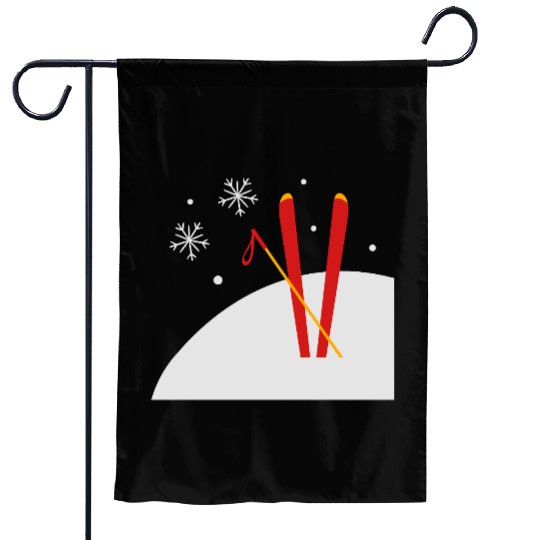 Skiing 3 Garden Flags