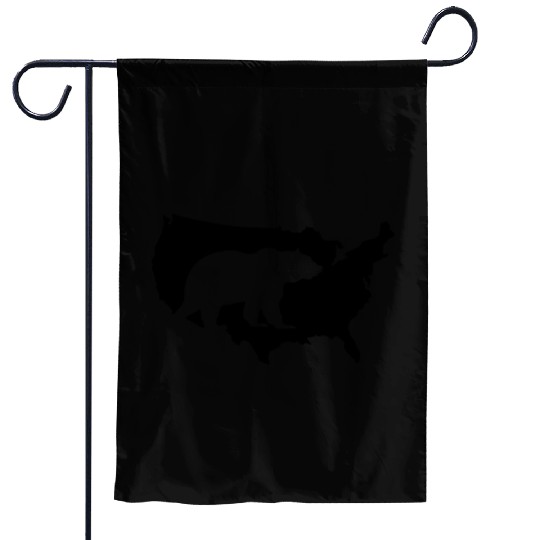 usa bear grizzly Garden Flags