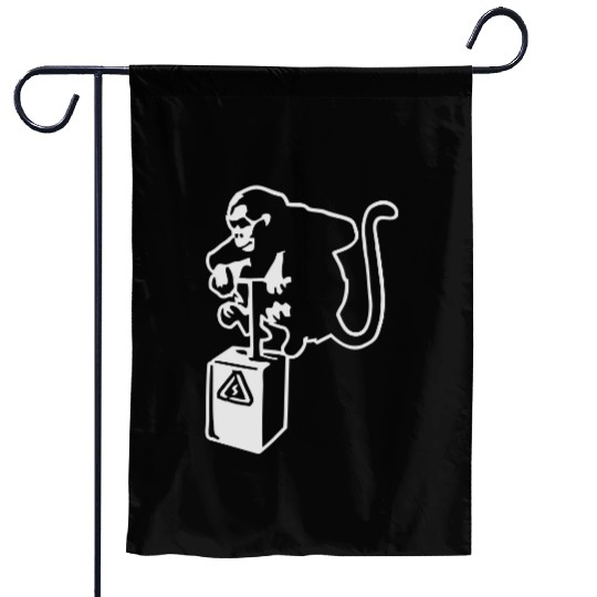Banksy Detinator Monkey Outline Garden Flags