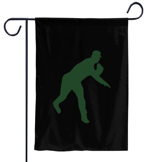 Baseball pitcher throwing a pitch Garden Flags