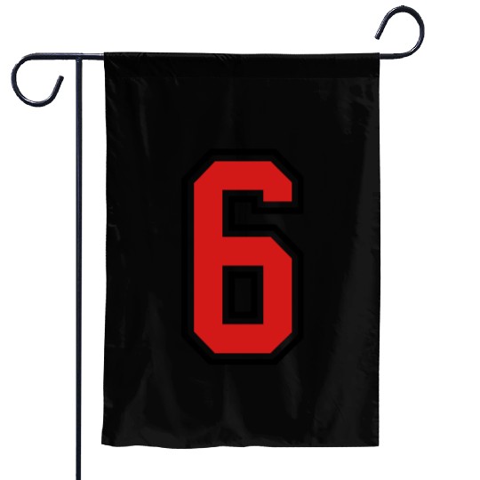 3955797 15268499 sports jersey number 6 Garden Flags