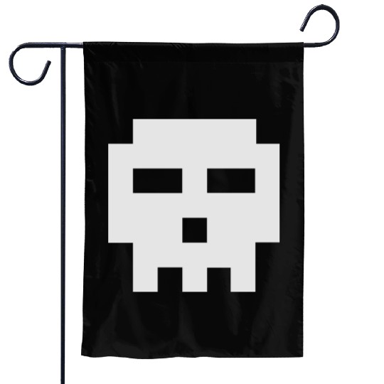 Scott Pilgrim 8-bit Skull Vector Garden Flags