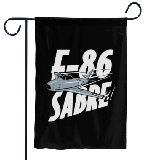 F-86 Sabre (Black, Metallic) Garden Flags