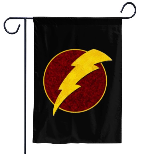 Retro Super Hero Lightning Bolt Garden Flags