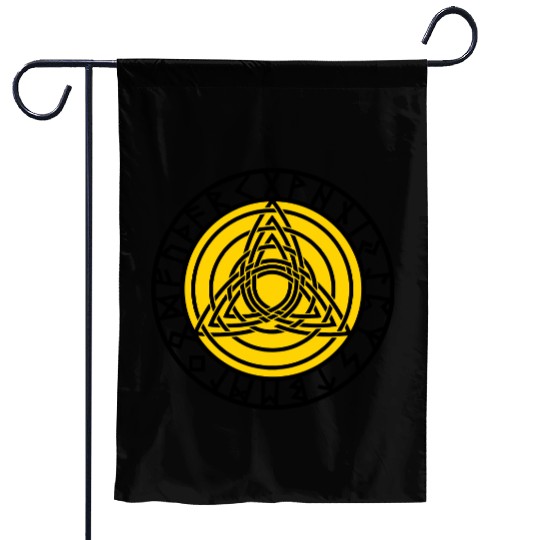 Triple Triquetra, Rune Circle, Trinity, Perfection Garden Flags