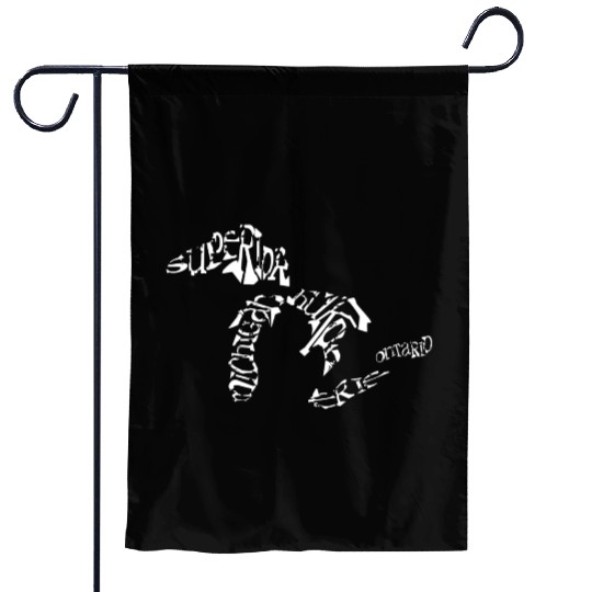 Great Lakes Words Design Garden Flags