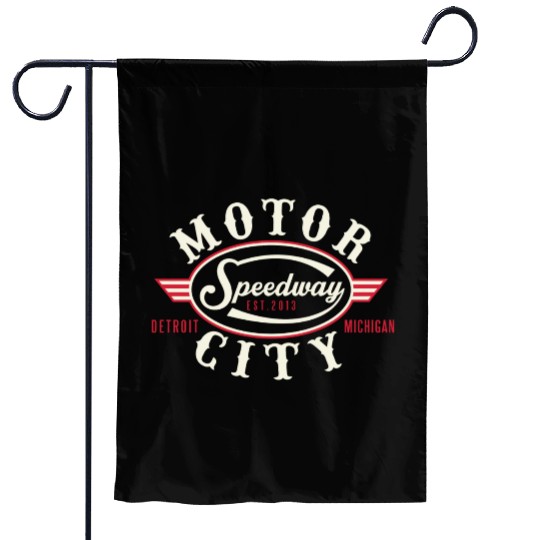 MOTOR CITY SPEEDWAY Garden Flags