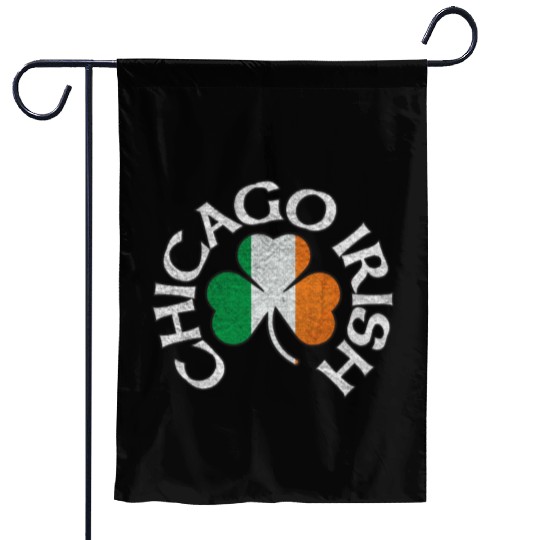 Chicago Irish Shamrock Apparel Garden Flags