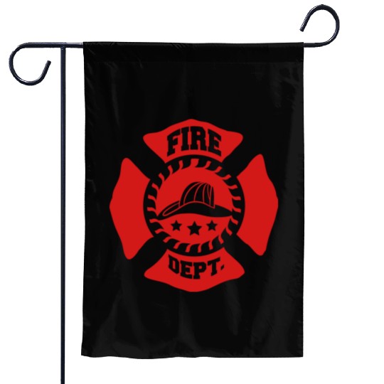 Fire Brigade logo symbol design Garden Flags