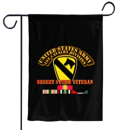 Army - 1st Cavalry Division - Desert Storm Veteran Garden Flags