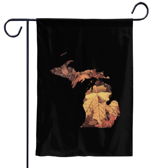 Michigan Autumn Fall Leaves Garden Flags