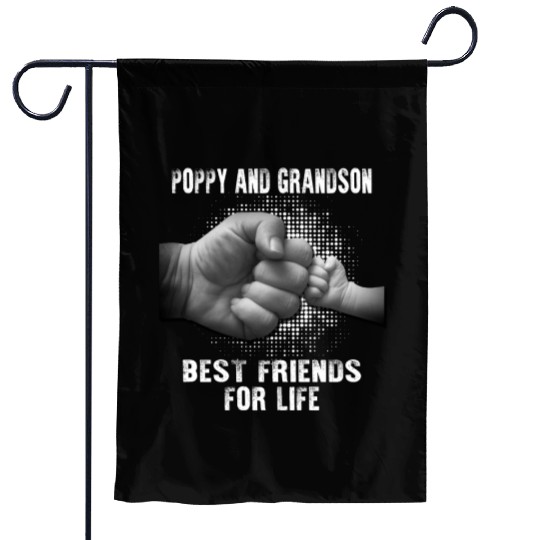 Poppy And Grandson Best Friends For Life Garden Flags