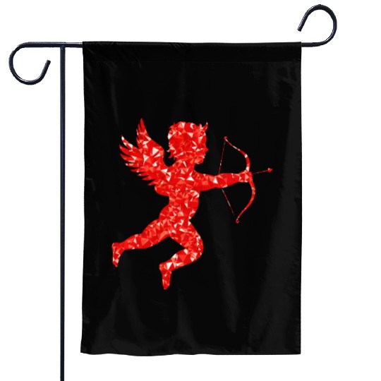 Ruby Martin74 Cupid Silhouette Garden Flags