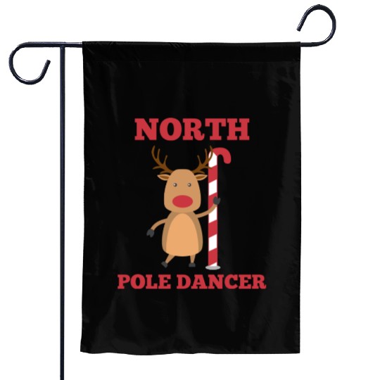 North Pole Dancer Garden Flags
