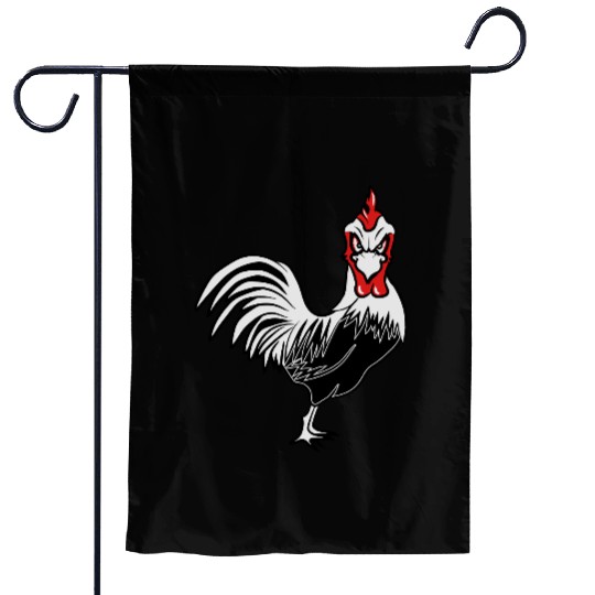 Cock funny Garden Flags