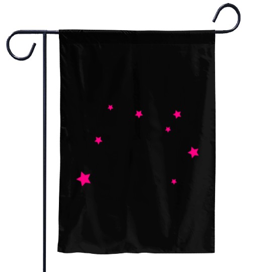 Stars, Pink, Bling Bling Garden Flags