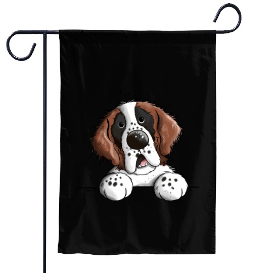Cute St. Bernard - Dog - Dogs - Cartoon - Gift Garden Flags
