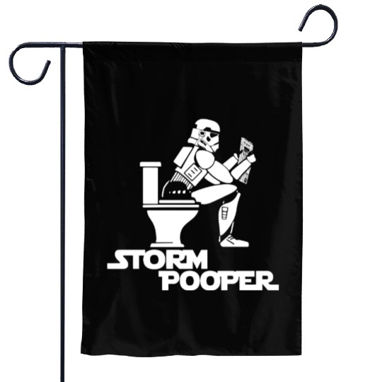 Storm Trooper Pooper Garden Flags