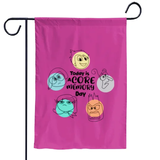 Today is a Core Memory Day Garden Flags, Magical Vacation Garden Flags, Disney World Garden Flags, Inside Out Garden Flags