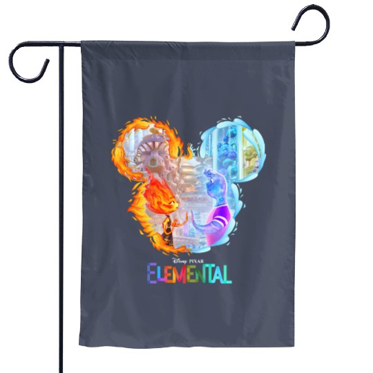 Disney Elemental 2023 Garden Flags, Disney Pixar Elemental Garden Flags