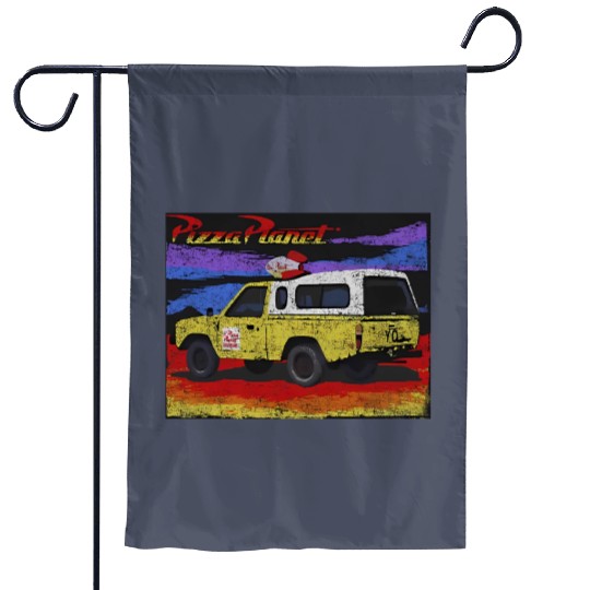 Disney Pixar Toy Story Pizza Planet Truck Distressed Garden Flags,