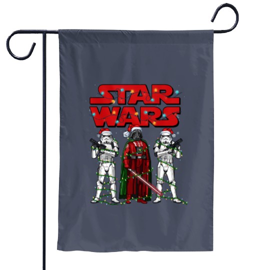 Star Wars Christmas Logo Garden Flags Disneyland Christmas Party Garden Flags