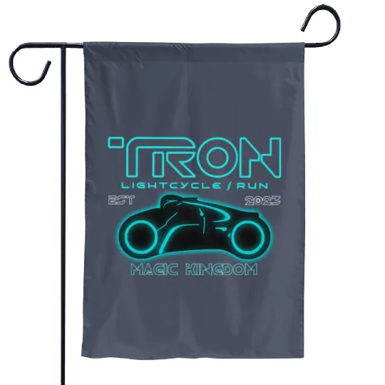 Disney Tron Lightcycle Run Magic Kingdom Garden Flags, Disney Tron Bike Garden Flags