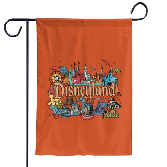 Vintage Disneyland Resort Garden Flags