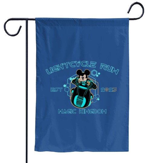 Disney Tron Lightcycle Run Ride Garden Flags, Tron Mickey Garden Flags