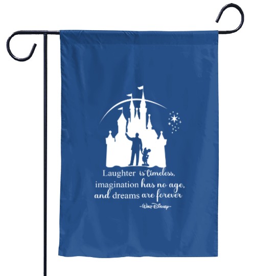Walt And Mickey Partner Disney Castle Garden Flags / Disney World Garden Flags