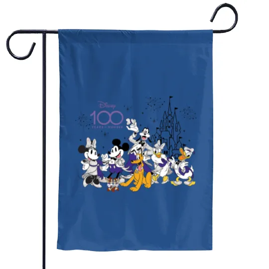 100th Disney Anniversary Garden Flags, Disney 100 Years of Wonder Garden Flags Disney 100th Garden Flags