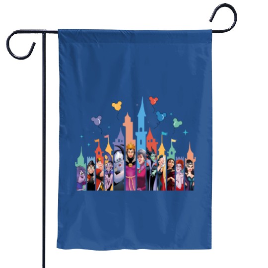 Disney Villain Castle Garden Flags, Disney Garden Flags, Maleficent Ursula Evil Queen Garden Flags