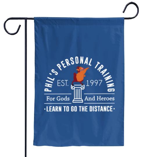Hercules Garden Flags, Phil's Personal Training, Greek Gods Garden Flags, Mens Disney Garden Flags, Magic Kingdom Garden Flags