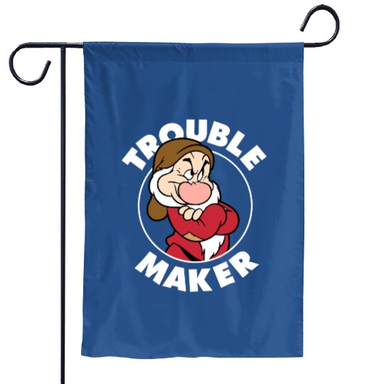 Discover Disney Grumpy Dwarf Trouble Maker Garden Flags, Disneyland Family Trip Vacation 2022 Gift Unisex Garden Flags
