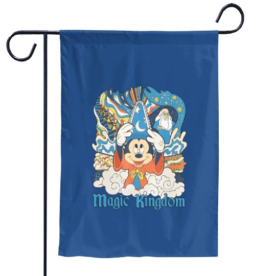 Disney Fantasia Sorcerer Mickey Mouse Garden Flags, Magic Wizard Garden Flags