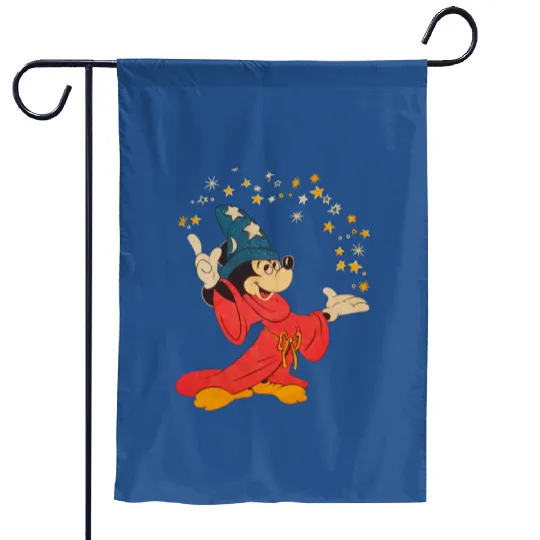 Retro Sorcerer Mickey Garden Flags / Magic Wizard Mickey / Fantasmic Disneyland